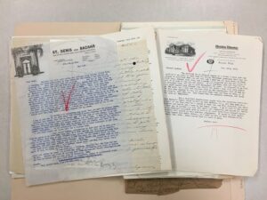 Two typewritten letters