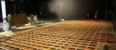 Dance studio floor under construction