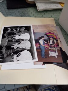 An open folder with two photos inside