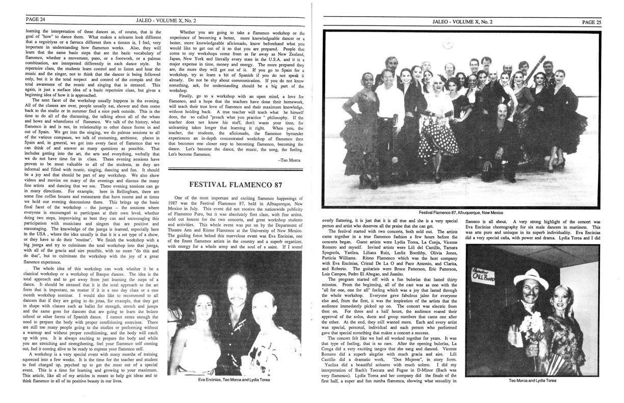 A black and white newspaper clipping with three photos of dancers,